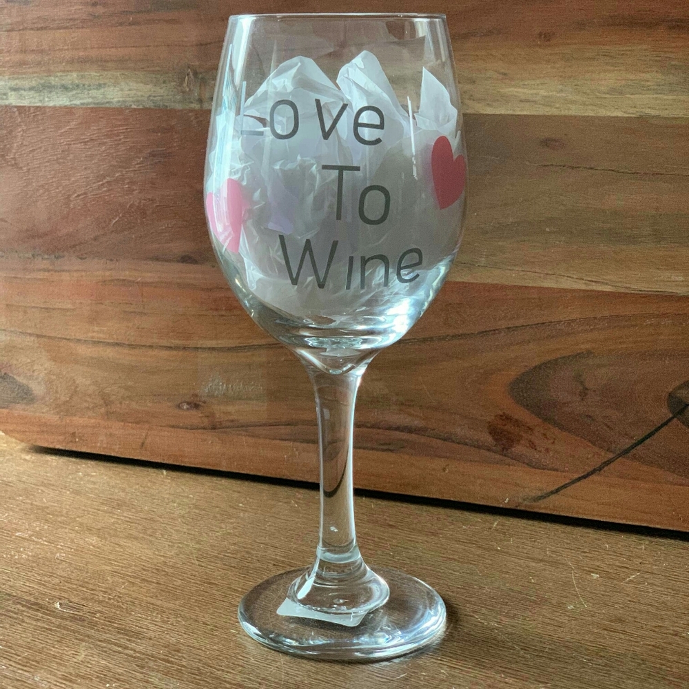 Love to wine glass